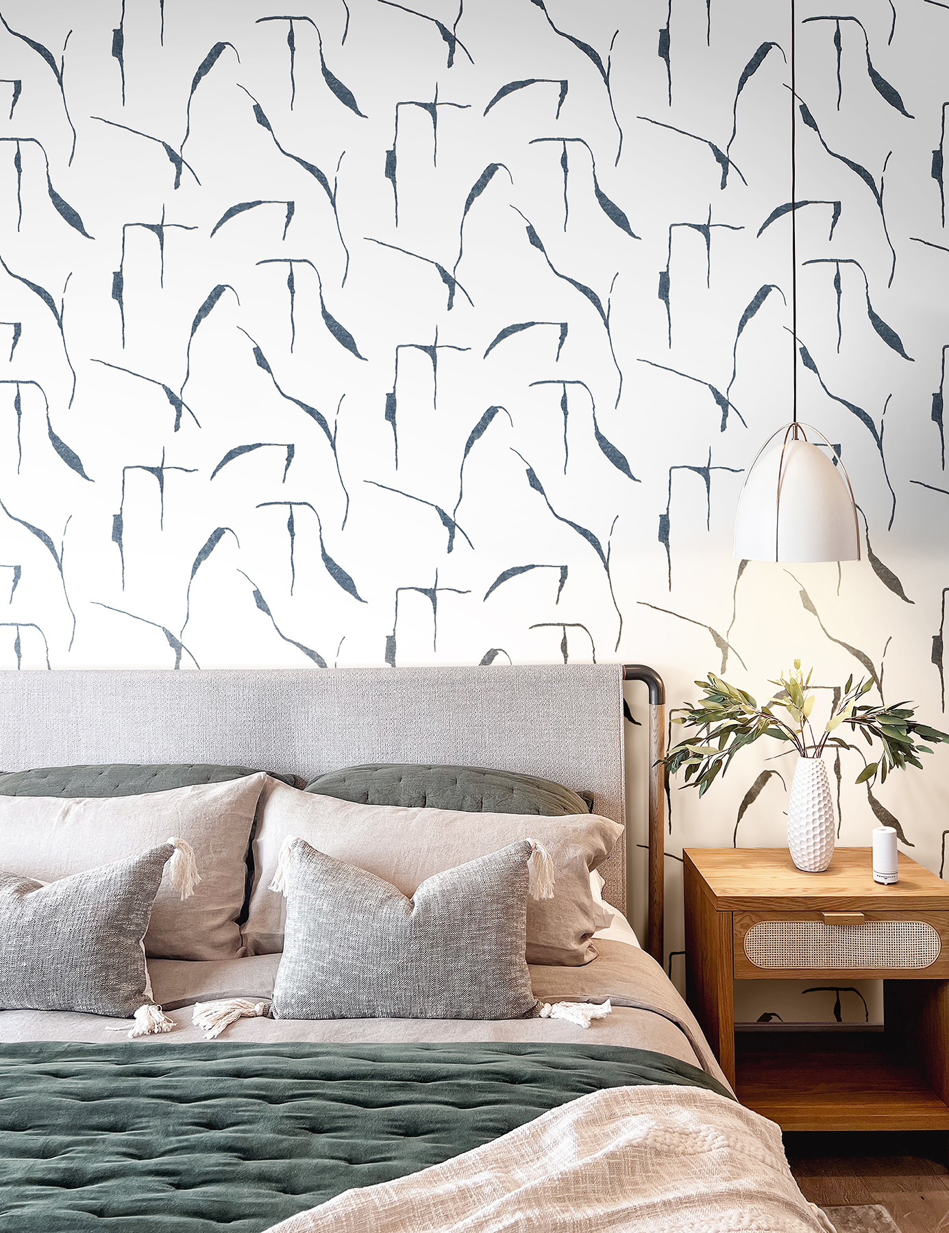 Ivory Coast Navy & Glint Premium Peel + Stick Wallpaper