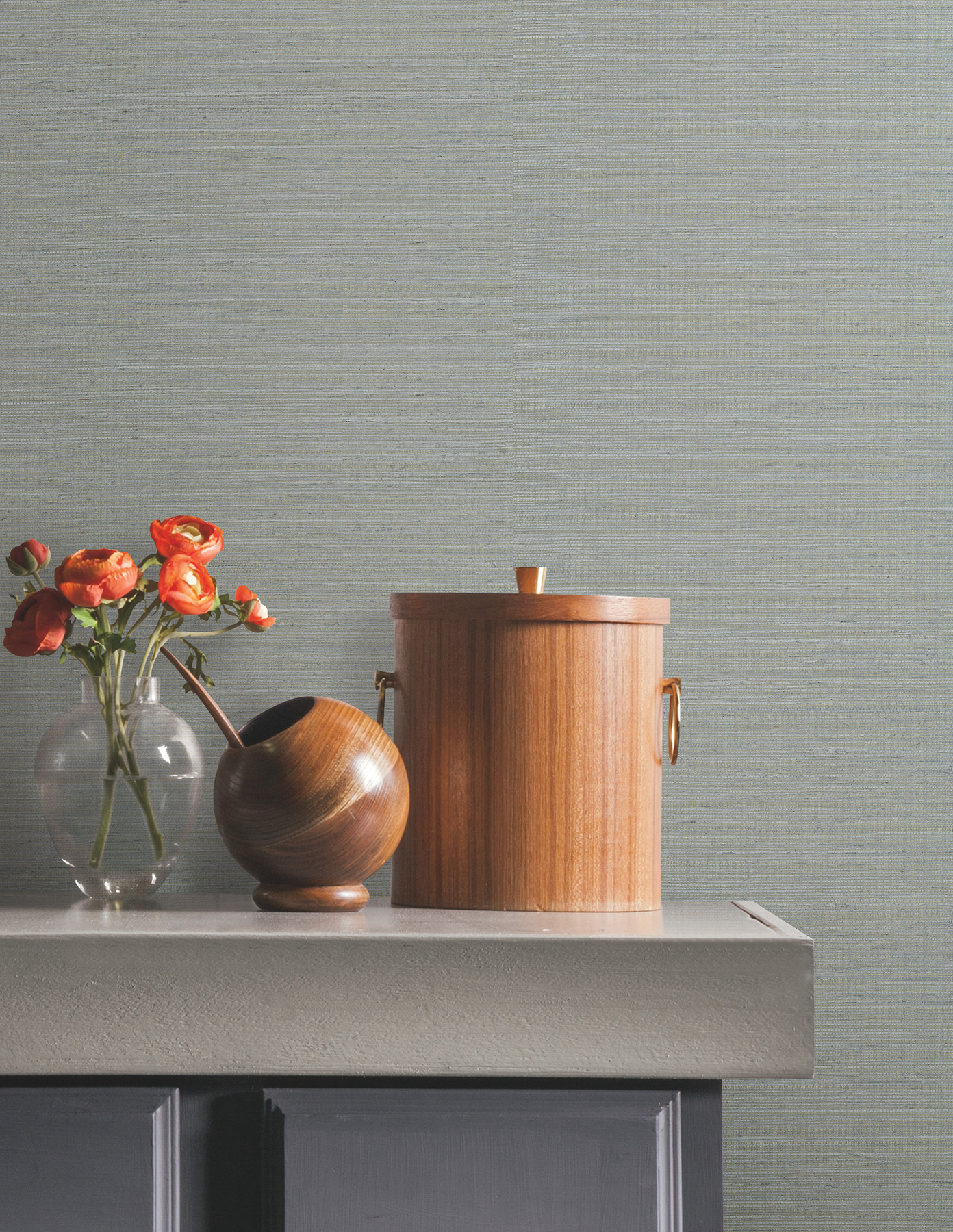 Natural Sisal Slate Peel & Stick Grasscloth Wallpaper