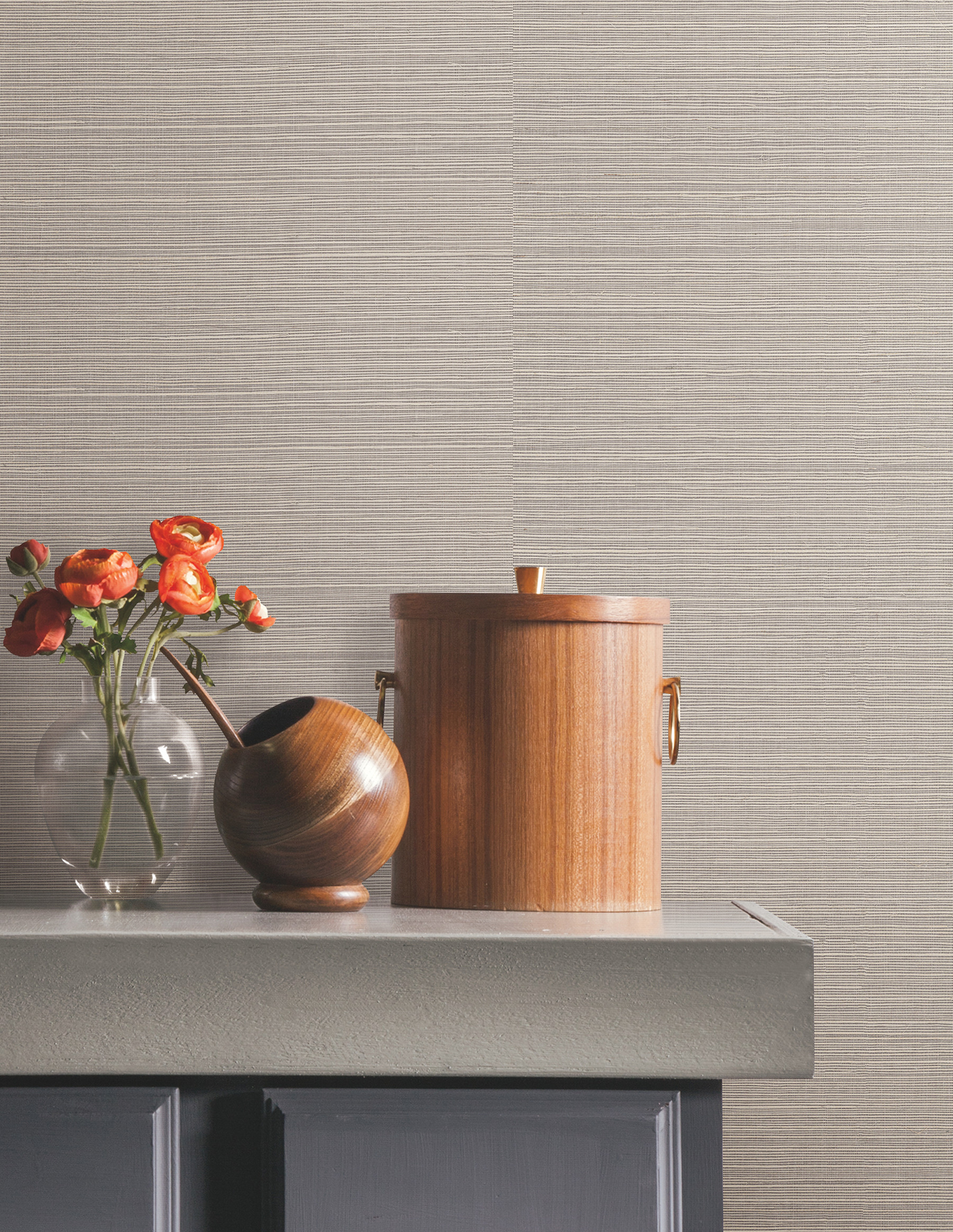 Natural Sisal Classic Grey Peel & Stick Grasscloth Wallpaper