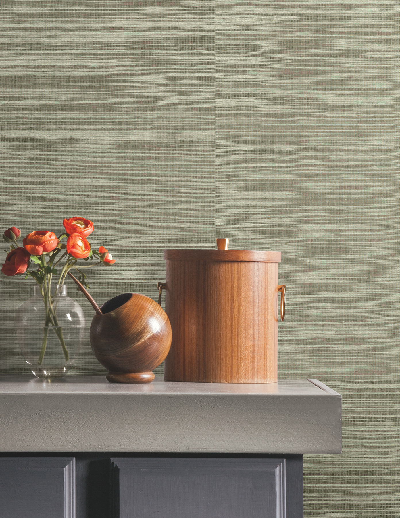 Natural Sisal Pine Peel & Stick Grasscloth Wallpaper