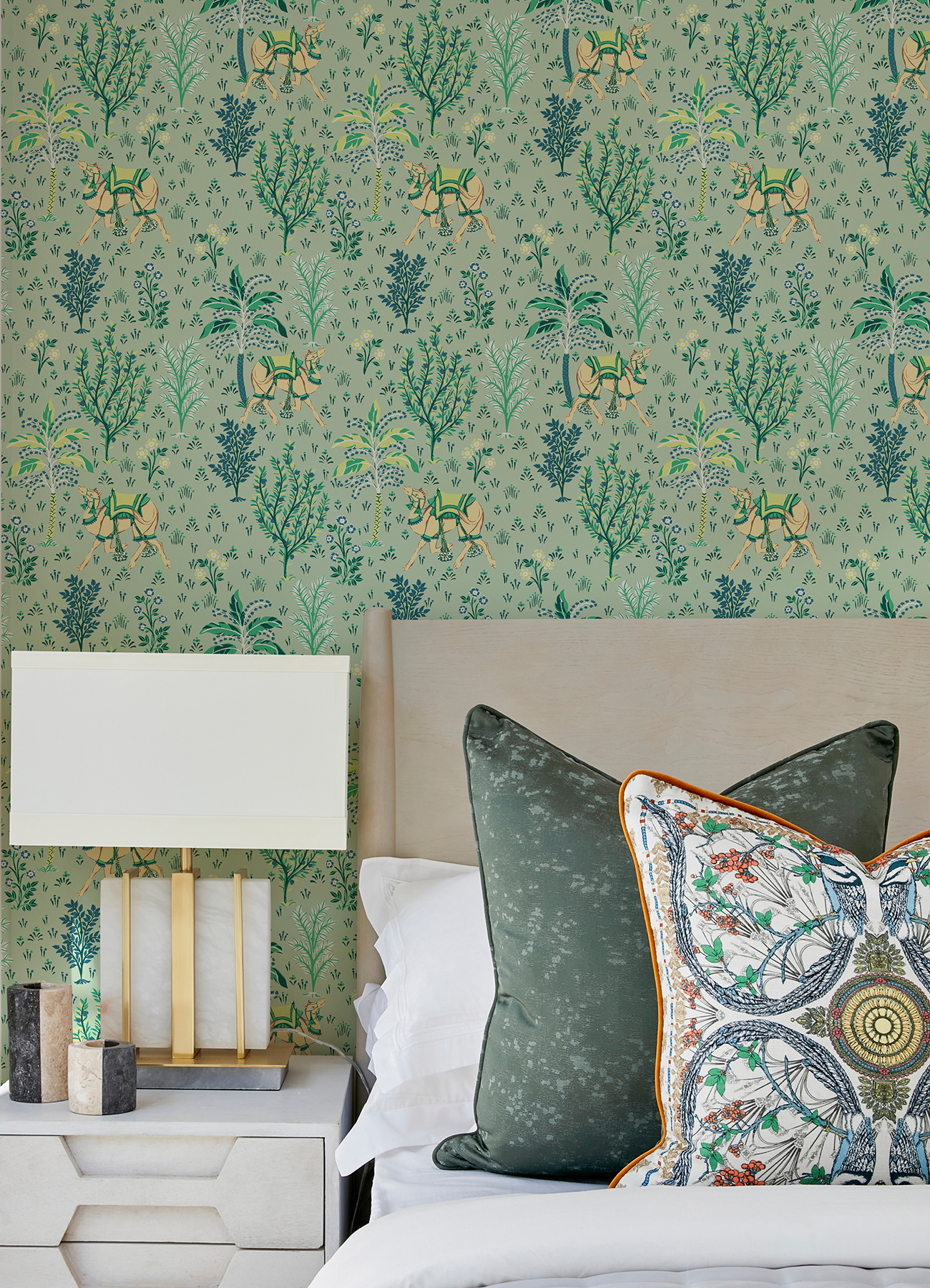 Avocado Camel's Courtyard Peel & Stick Wallpaper