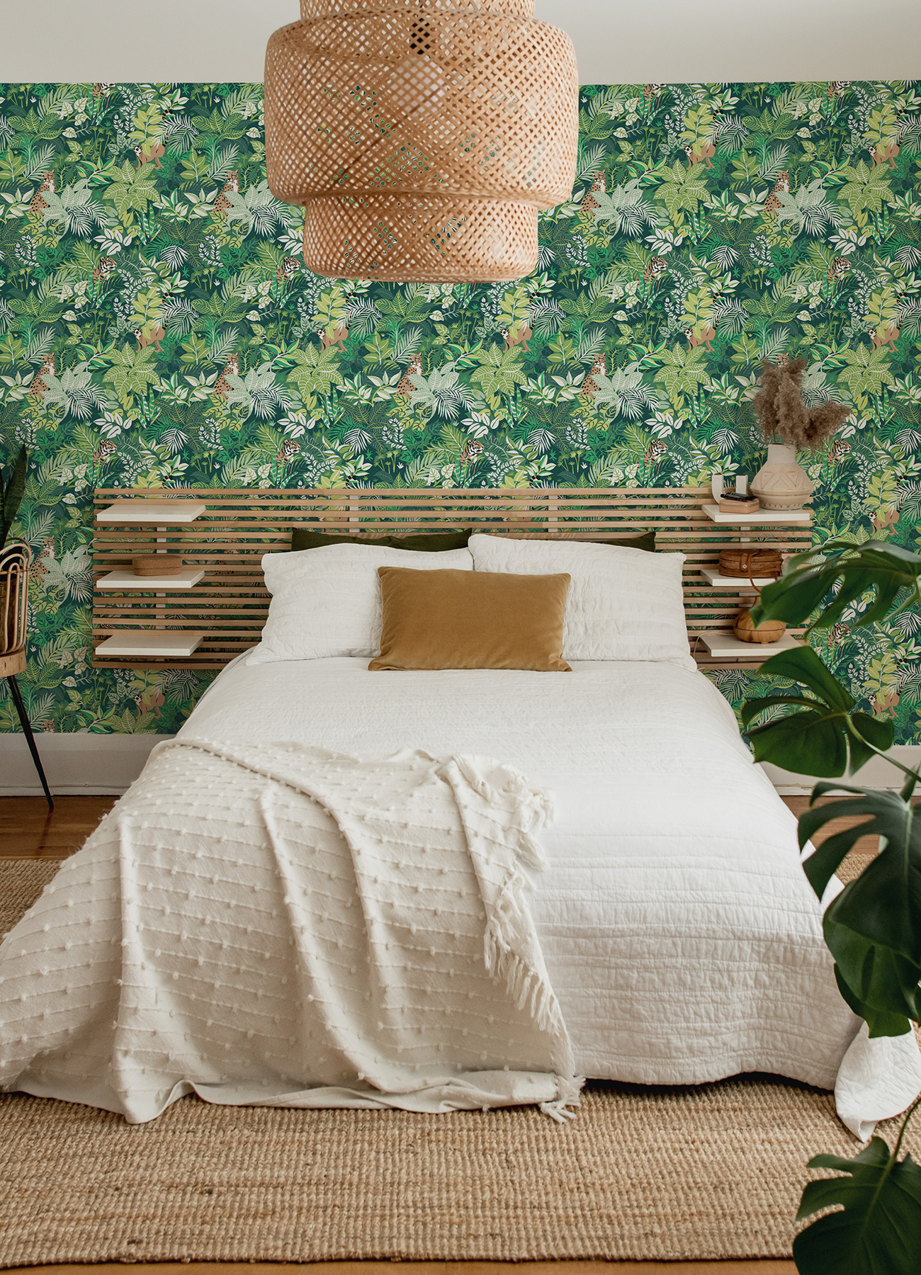 Sage Tropical Oasis Peel & Stick Wallpaper