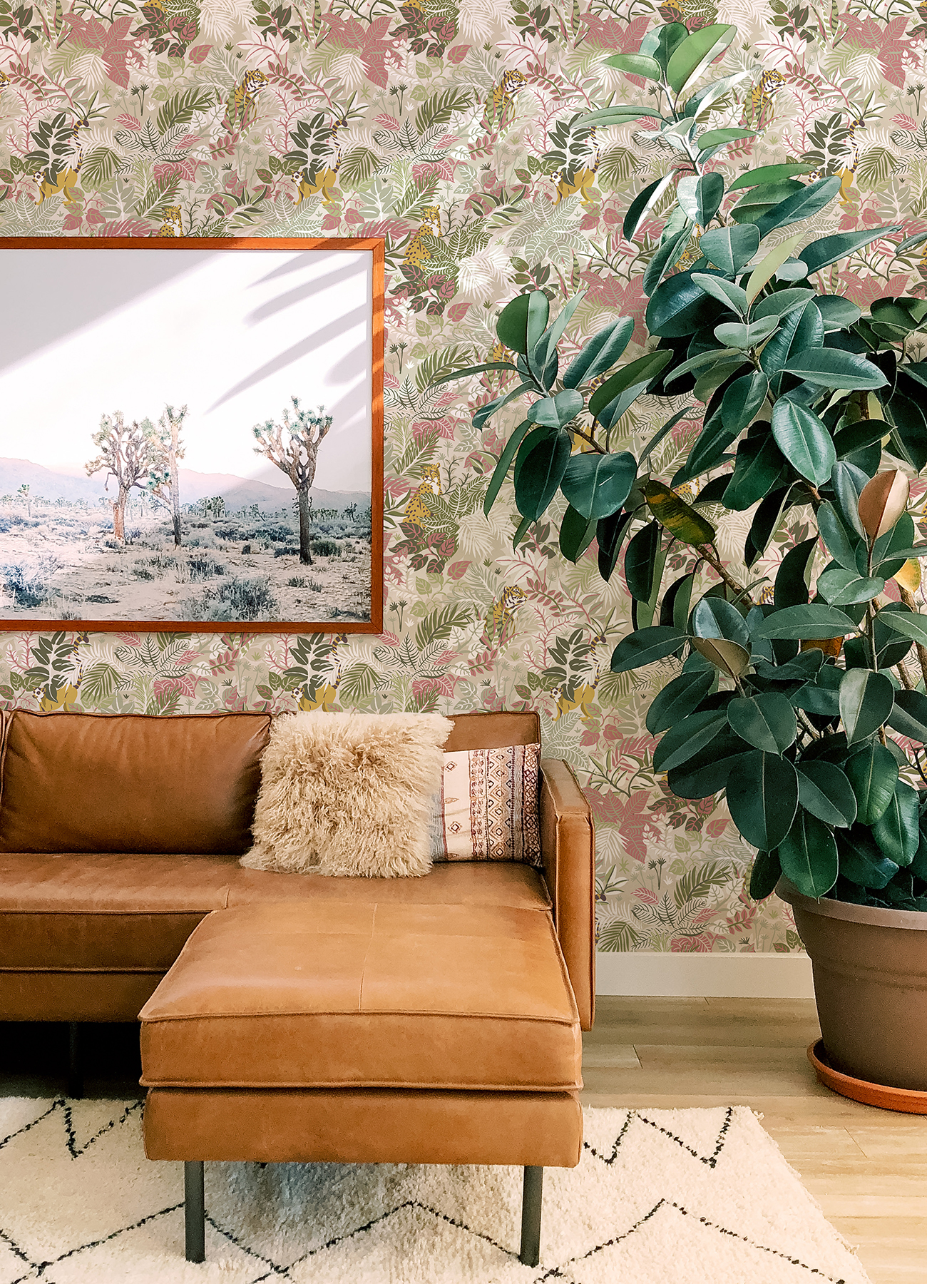 Sand Tropical Oasis Peel & Stick Wallpaper