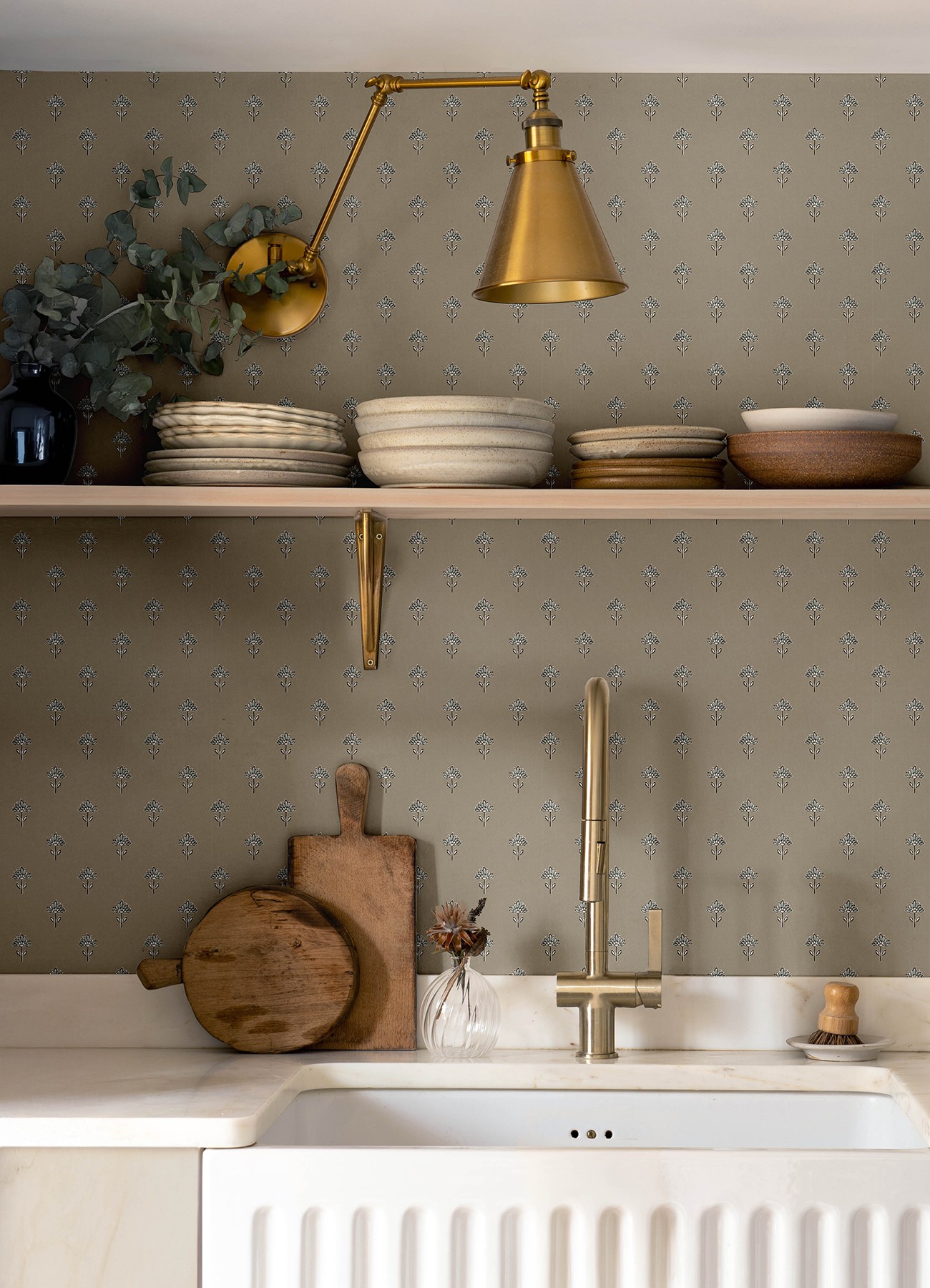 Surdiva Stone Floral Fan Wallpaper