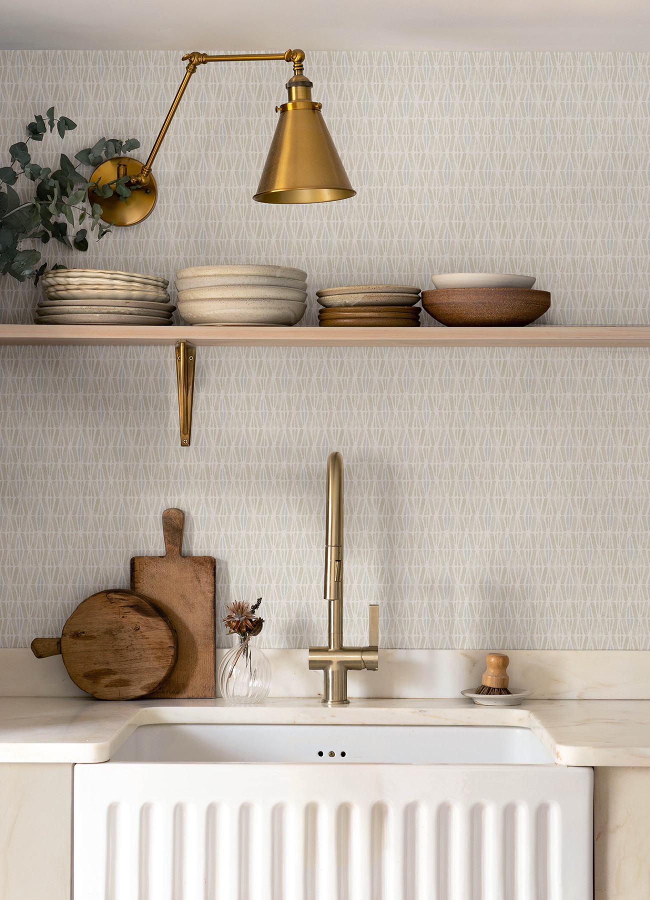 Nabi Beige Geometric Wallpaper