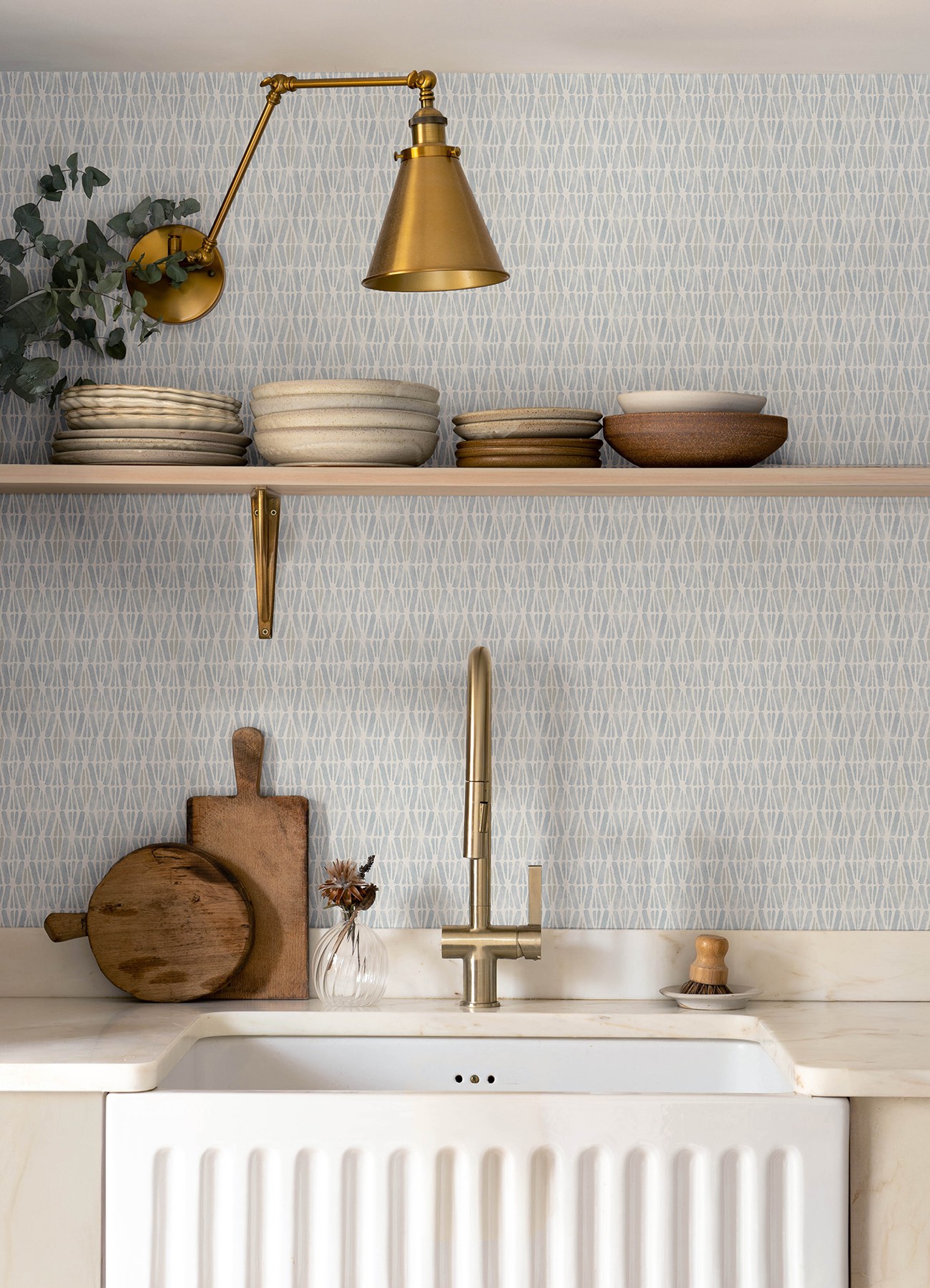Nabi Light Blue Geometric Wallpaper