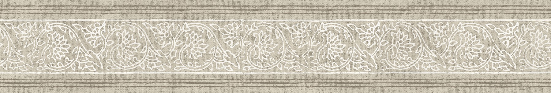 Carved Floral Taupe Trim Wall Border