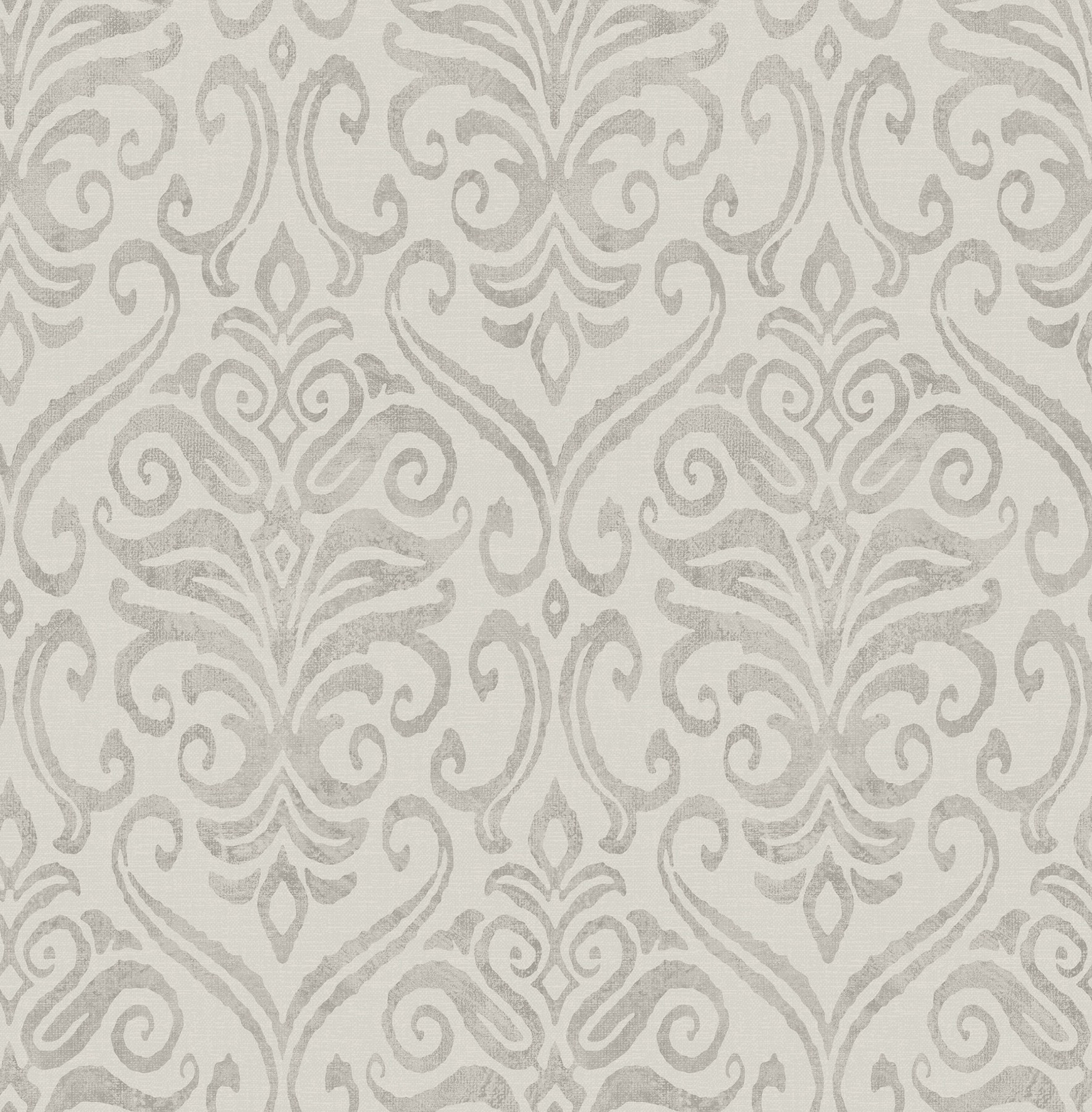 Adavu Grey Damask Wallpaper