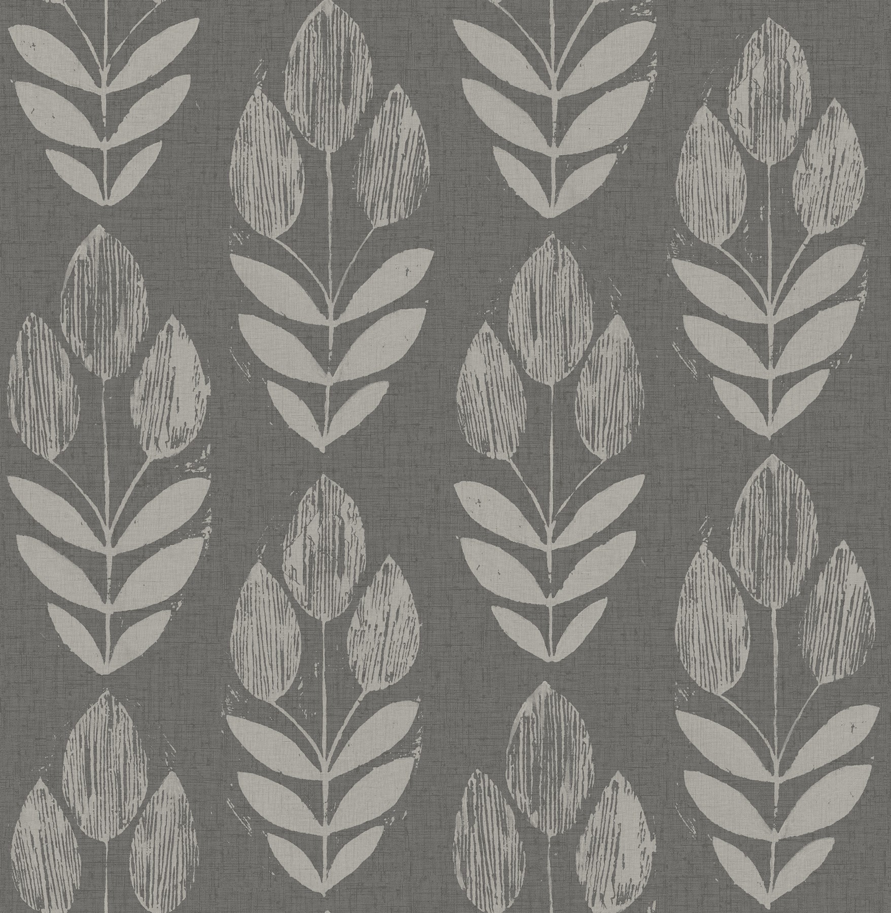 Garland Charcoal Block Tulip Wallpaper