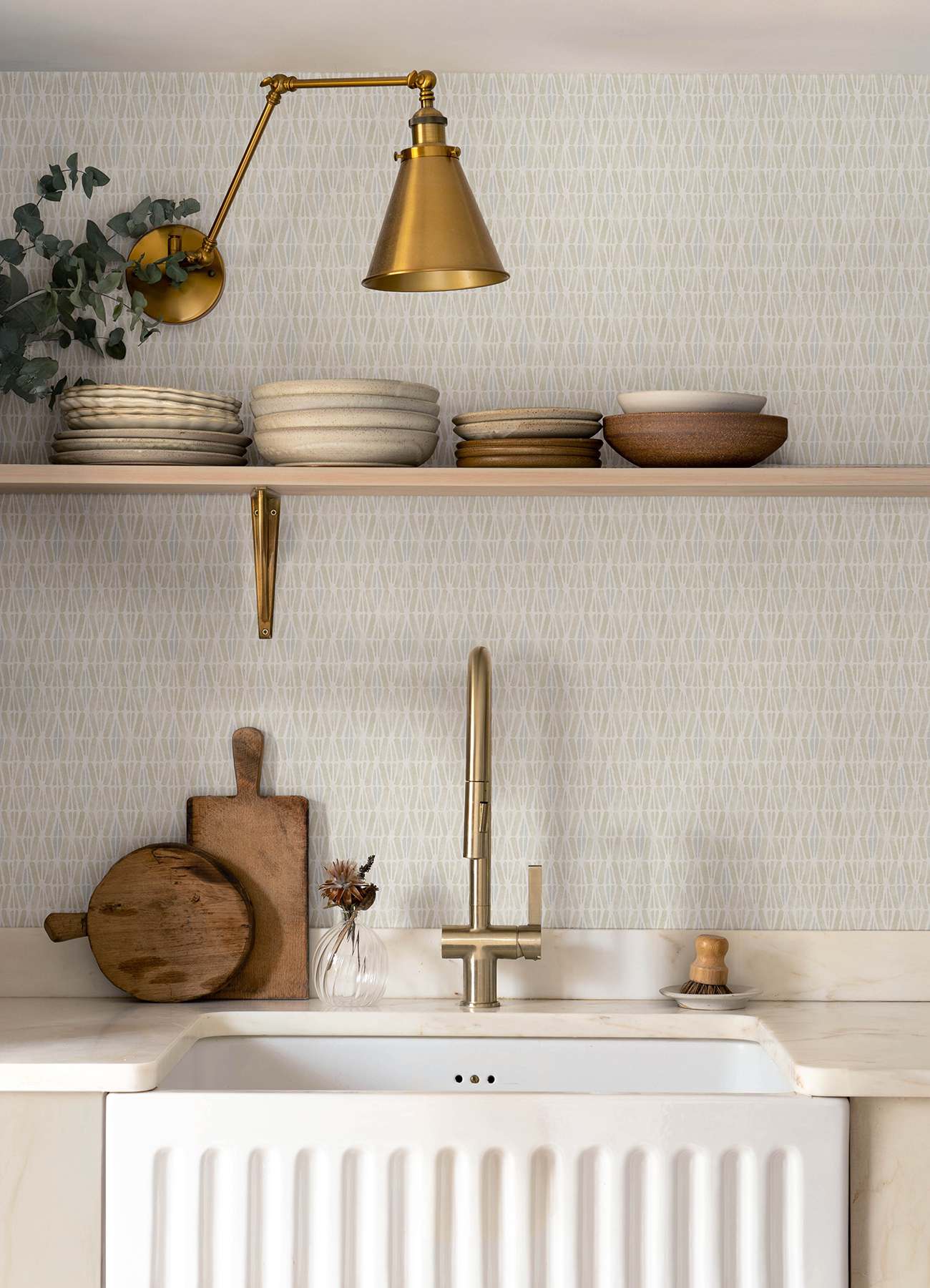 Nabi Beige Geometric Wallpaper