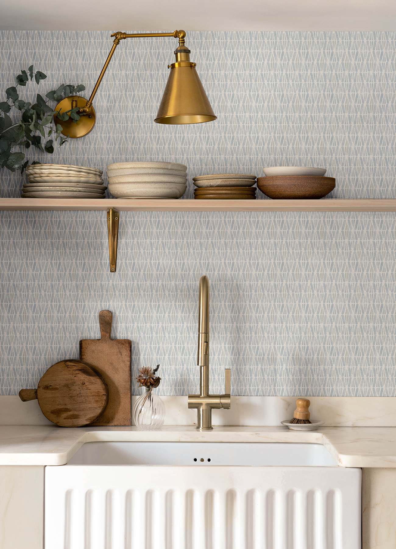 Nabi Light Blue Geometric Wallpaper