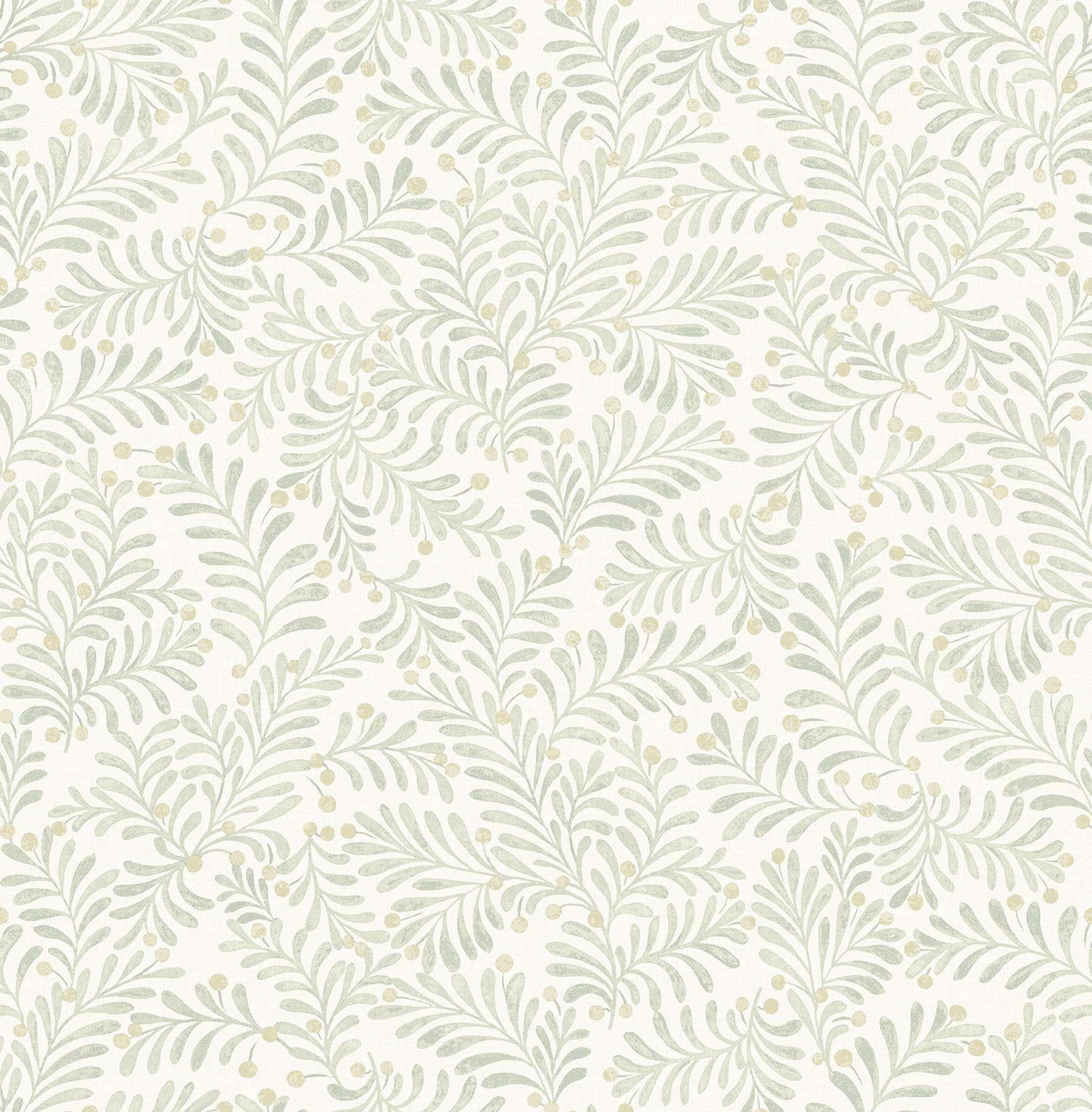 Chrysantha Sage Berry Branches Wallpaper