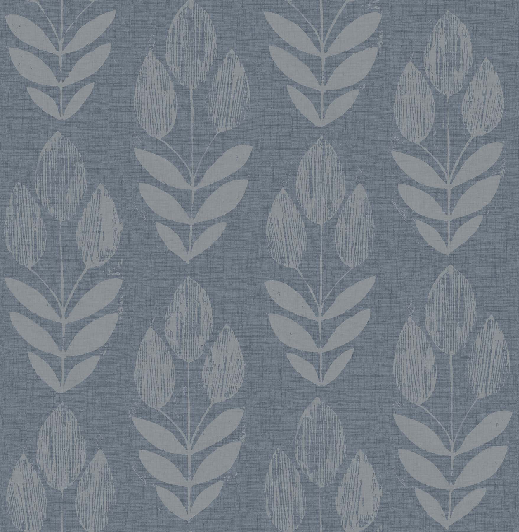 Garland Denim Block Tulip Wallpaper