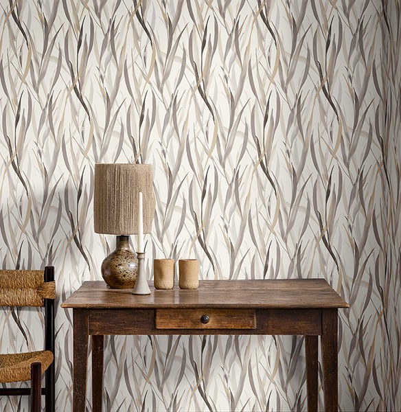Sway Neutral Botanical Wallpaper