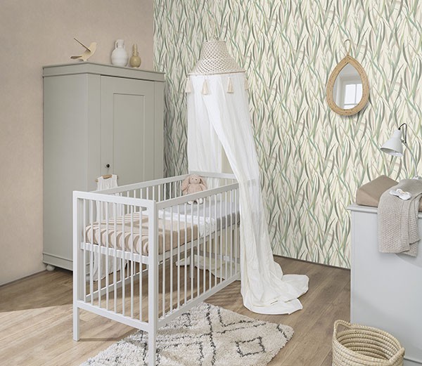 Sway Light Green Botanical Wallpaper