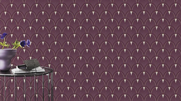 Ruhlmann Maroon Fan Wallpaper