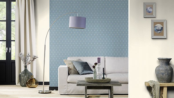 Frankl Blue Geometric Wallpaper