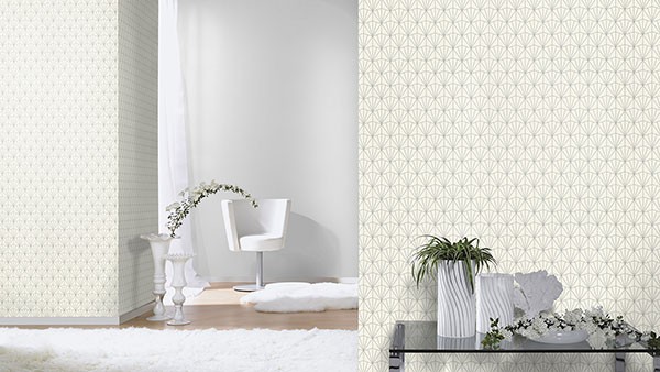Frankl Cream Geometric Wallpaper