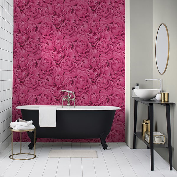 Rosenfield Pink Floral Wallpaper