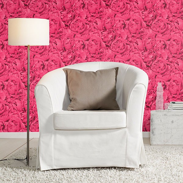 Rosenfield Pink Floral Wallpaper