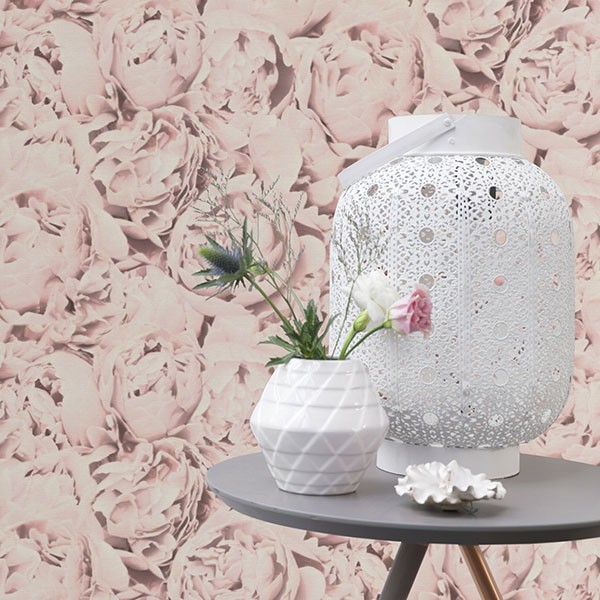 Rosenfield Light Pink Floral Wallpaper
