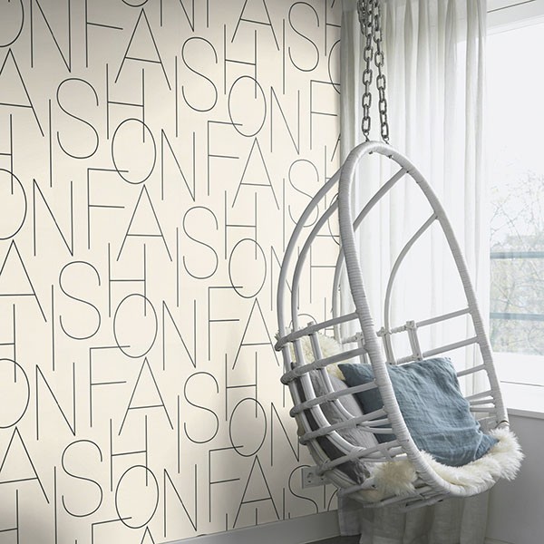 Runway White Typography Wallpaper