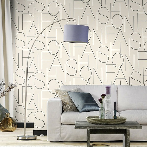 Runway White Typography Wallpaper