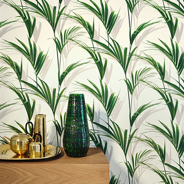 Cyperus Grey Reed Wallpaper