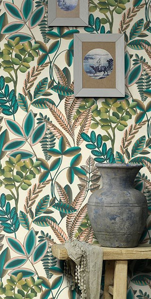 Liani Cream Painterly Botanical Wallpaper