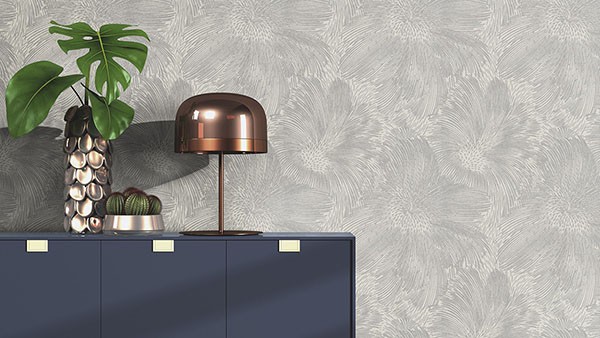 Purser Grey Abstract Wallpaper