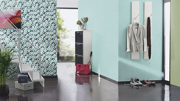 Dorwin Blue Geometric Wallpaper