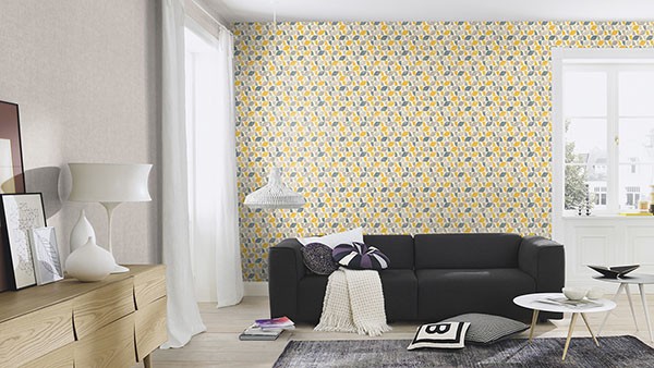 Dorwin Yellow Geometric Wallpaper