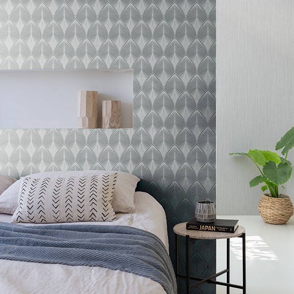 Tirsuli Grey Ogee Wallpaper