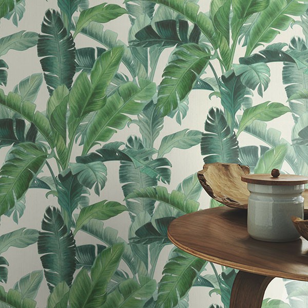 Orissa Green Palm Frond Wallpaper