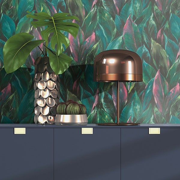 Maclayi Fuschia Banana Leaf Wallpaper