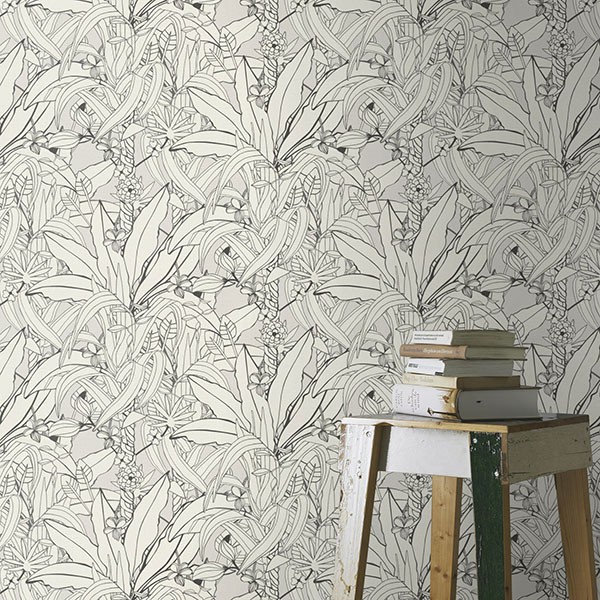 Manipur Off-White Jungle Canopy Wallpaper