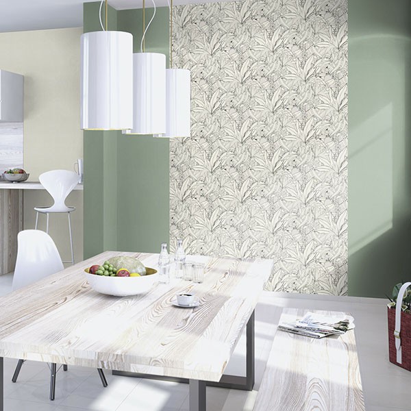 Manipur Off-White Jungle Canopy Wallpaper