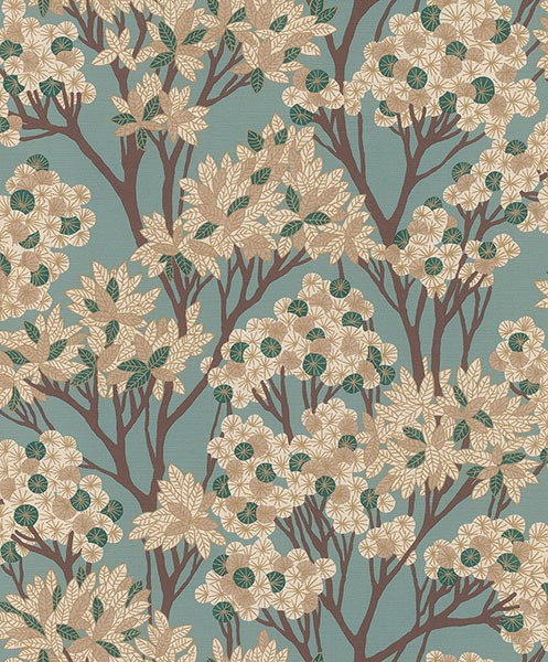 Stickley Sky Blue Tree Wallpaper