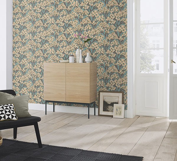 Stickley Sky Blue Tree Wallpaper