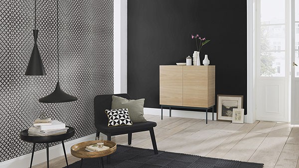 Perriand Silver Geometric Wallpaper