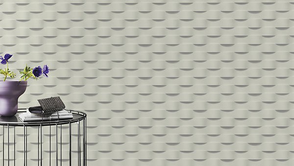 Clarice Grey Geometric Ripple Wallpaper