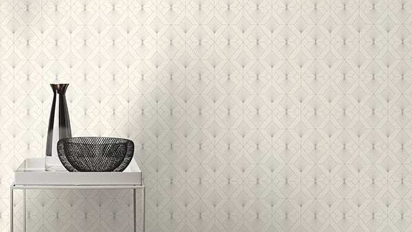 Henri Off-White Geometric Wallpaper