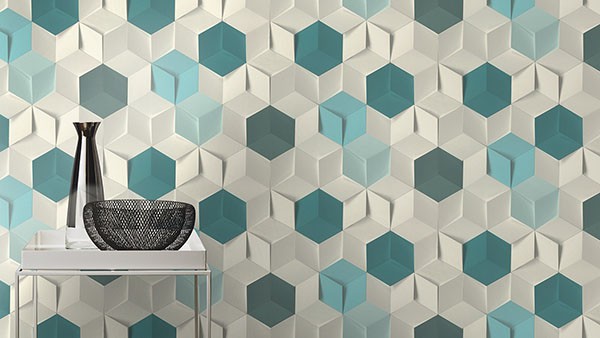 Catteau Multicolor Cube Wallpaper