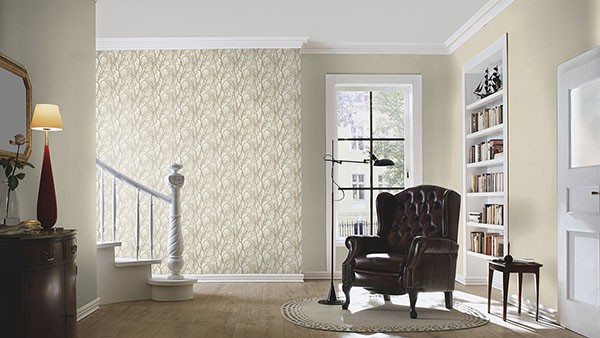 Wiwen Beige Tree Wallpaper