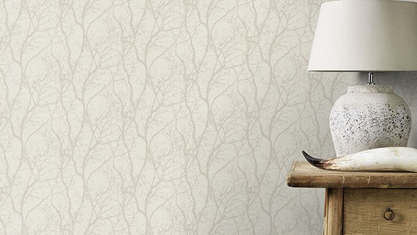 Wiwen Off-White Tree Wallpaper