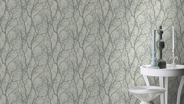 Wiwen Grey Tree Wallpaper