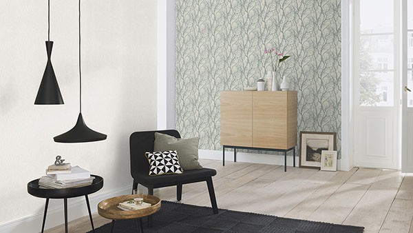 Wiwen Grey Tree Wallpaper