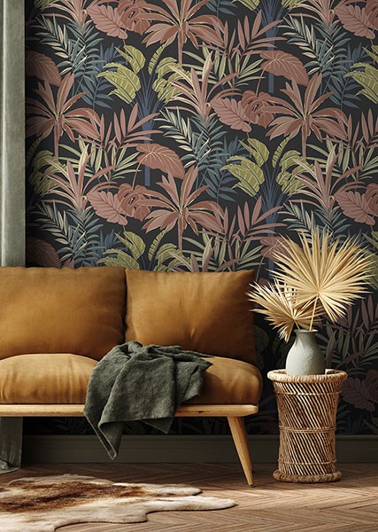 Rudyard Pink Tropical Flora Wallpaper