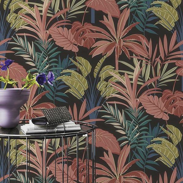 Rudyard Pink Tropical Flora Wallpaper