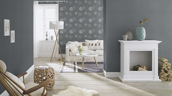 Eliel Grey Medallion Wallpaper